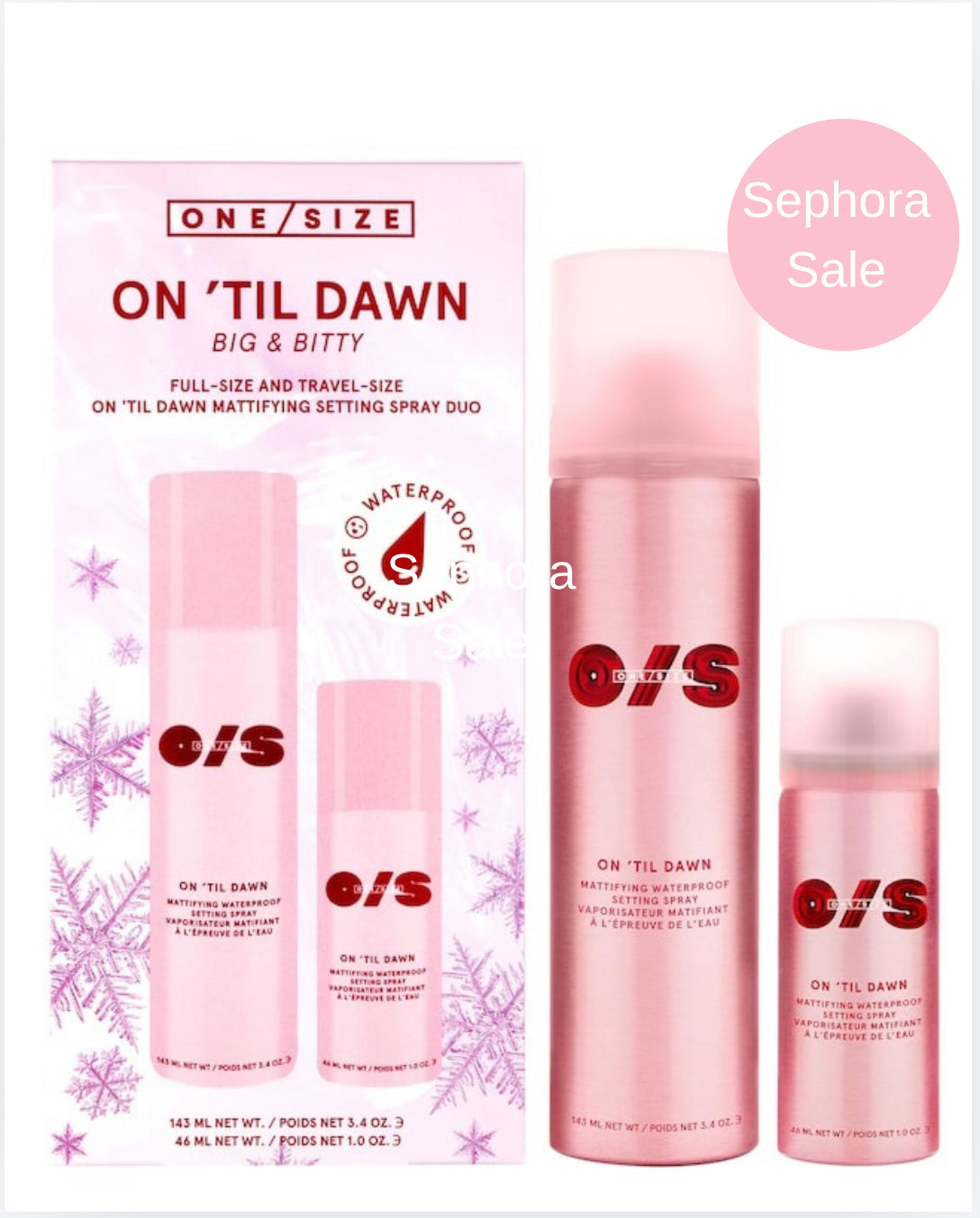 SEPHORA SALE ONE/SIZE by Patrick Starrr 
On 'Til Dawn Mattifying Waterproof Setting Spray Big & Bitty Duo “BAJO PEDIDO”