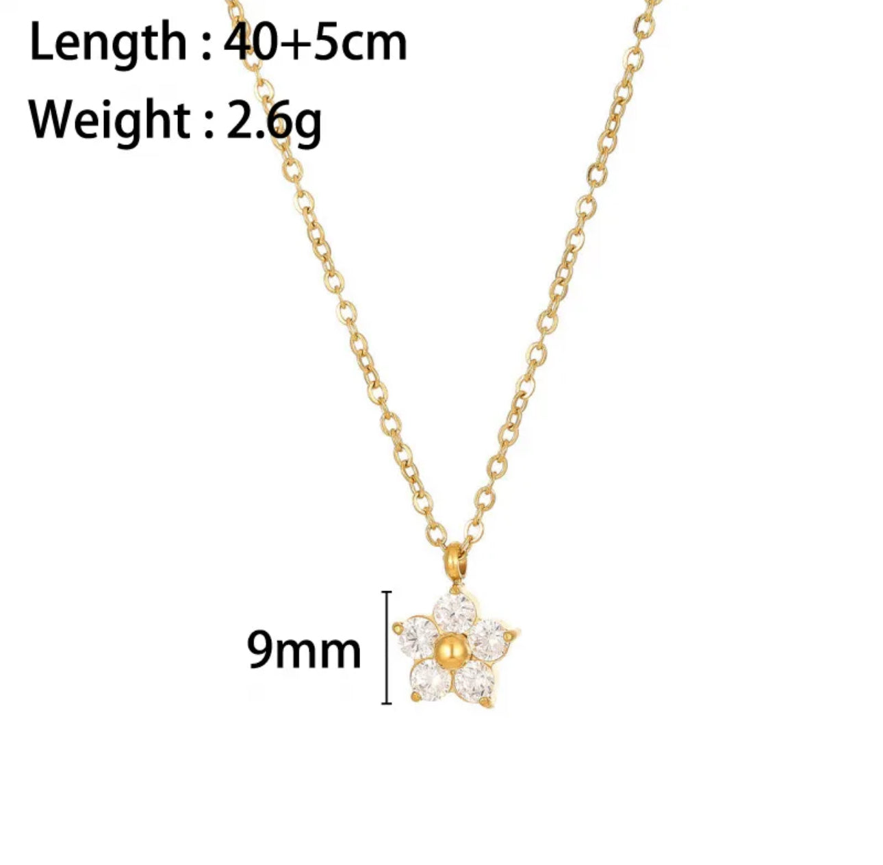 Collar de acero inoxidable con baño de oro