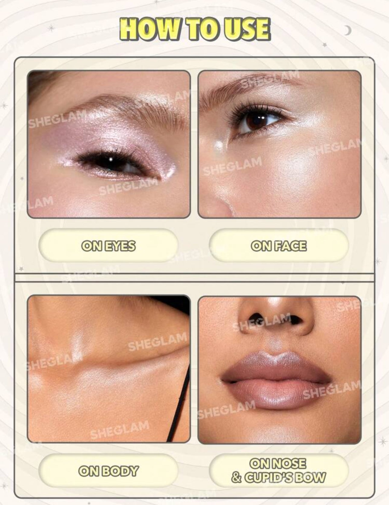 ILUMINADOR EN FORMA DE ÓRBITA SHEGLAM-HEART GALAXY