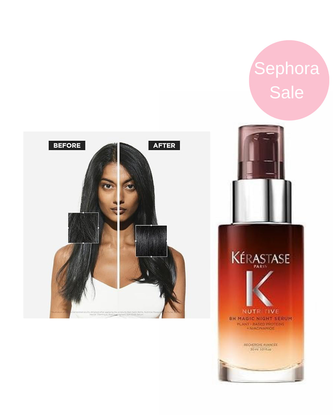 SEPHORA SLE KÉRASTASE.
NUTRITIVE 8H MAGIC NIGHT HAIR SERUM FOR DRY HAIR “BAJO PEDIDO”