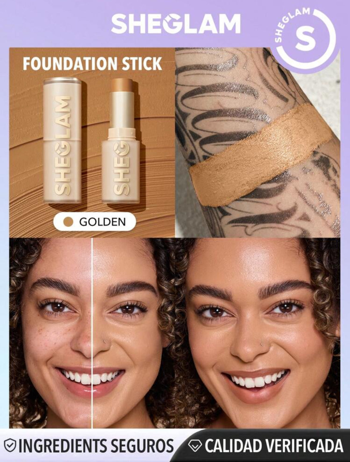 Base de maquillaje en barra Skin Magnet de alta cobertura- Golden✔️