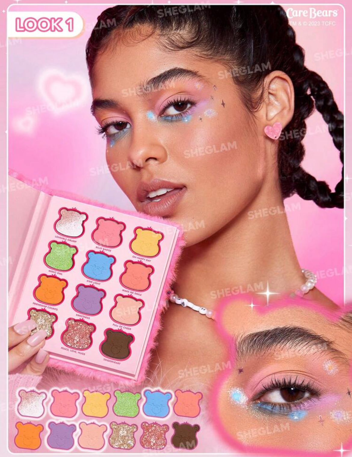 Care bears X SHEGLAM Paleta de sombras