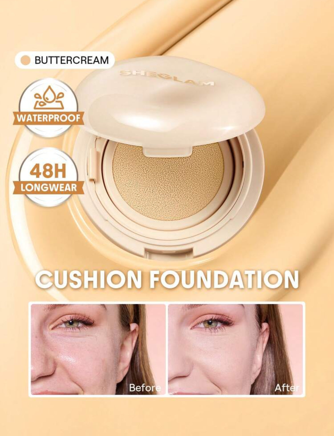 Base de maquillaje en formato cushion de larga duración