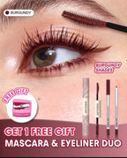 SHEGLAM 3Pcs Bold Burgundy Set Máscara Waterproof y Delineador en Gel