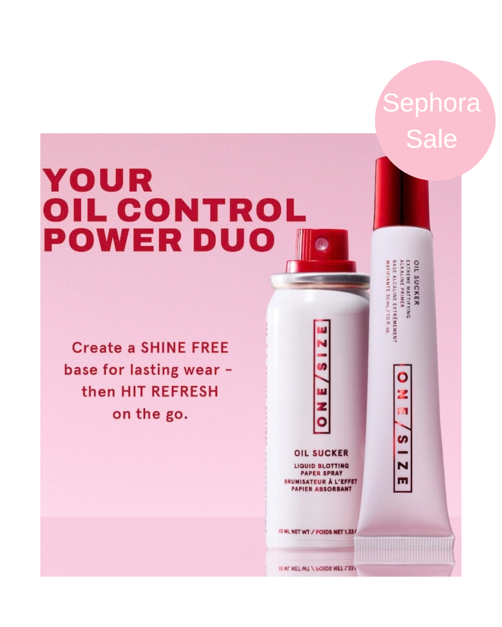 SEPHORA SALE ONE/SIZE by Patrick Starrr 
Oil Sucker Prep & Refresh Mattifying Duo “BAJO PEDIDO”