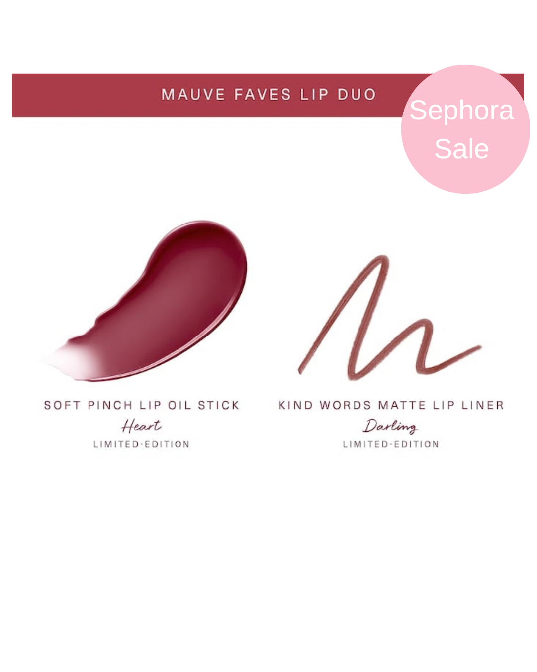 SEPHORA SALE Mauve Faves Lip Duo Makeup Gift Set  “BAJO PEDIDO”