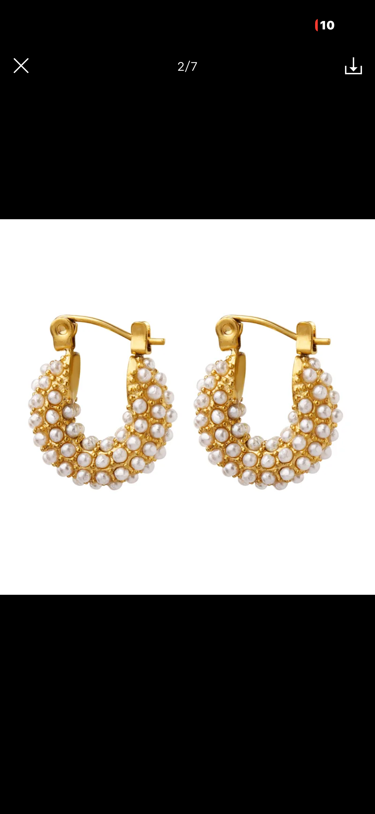 arete con detalle de perla