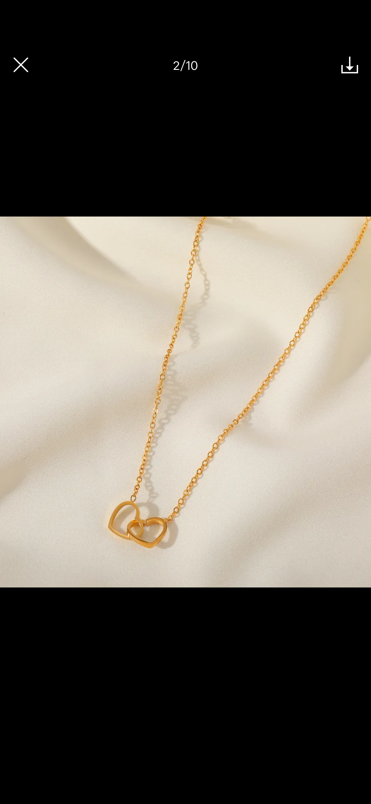 Collar de acero inoxidable con baño de oro