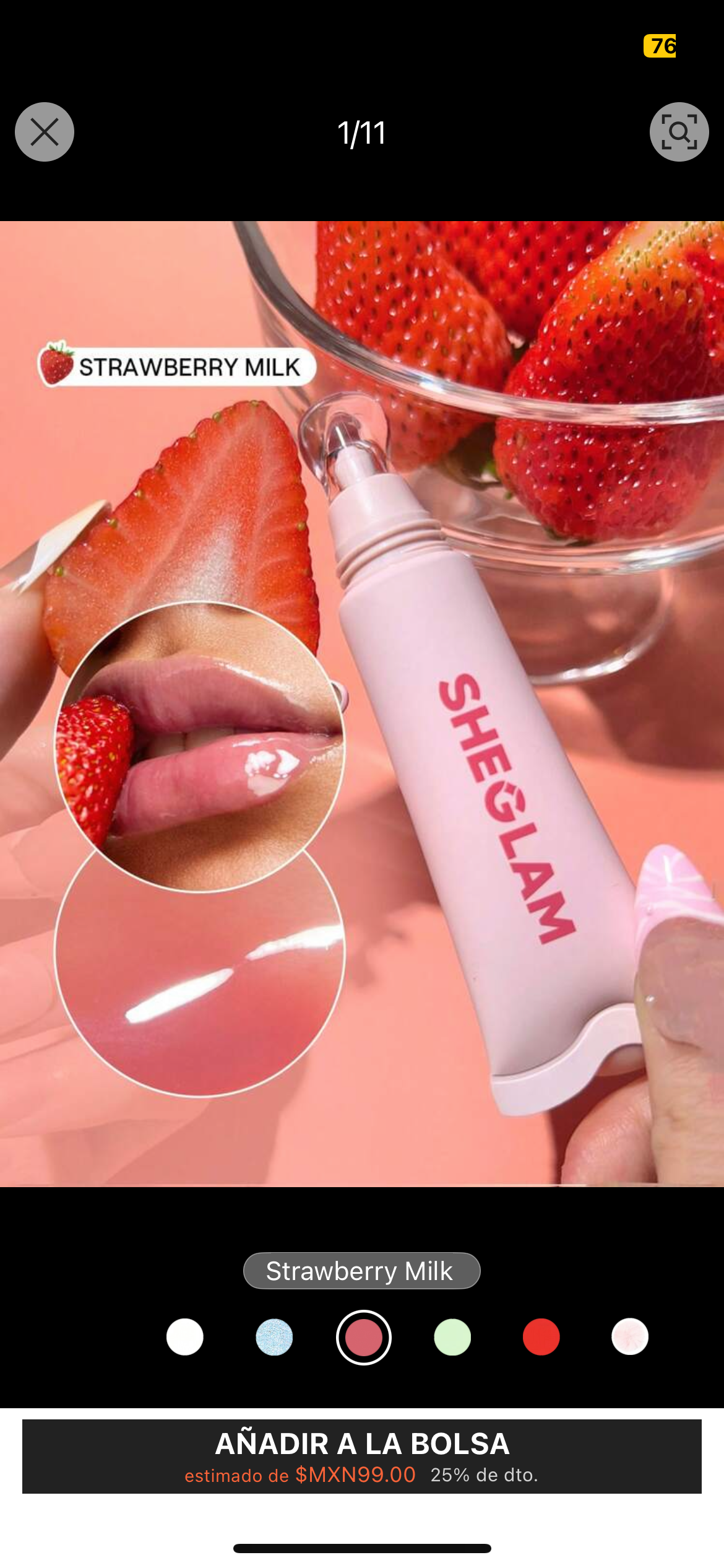 Brillo labial hidratante Crystal Glaze- Strawberry Milk