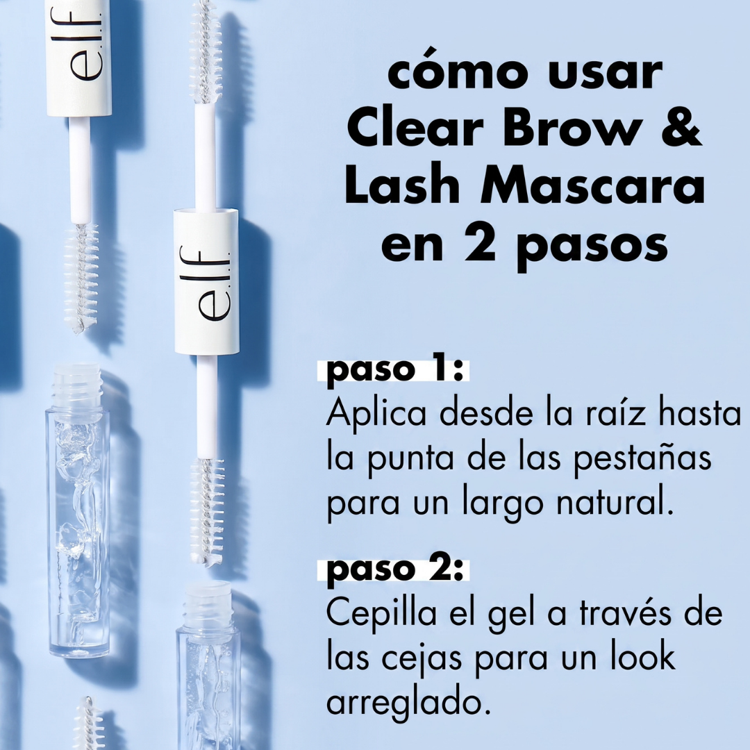 ELF Clear Brown & Lash Gel máscara