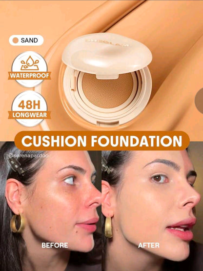Base de maquillaje en formato cushion de larga duración