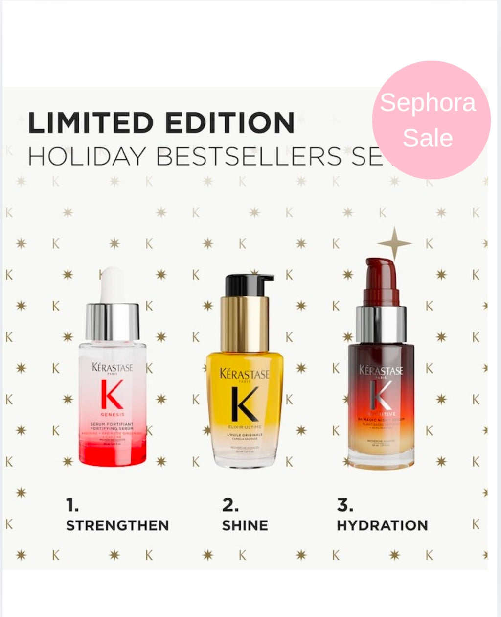 SEPHORA SALE Kérastase Mini Genesis, Elixir Ultime & 8H Magic Bestsellers Hair Gift Set “BAJO PEDIDO”