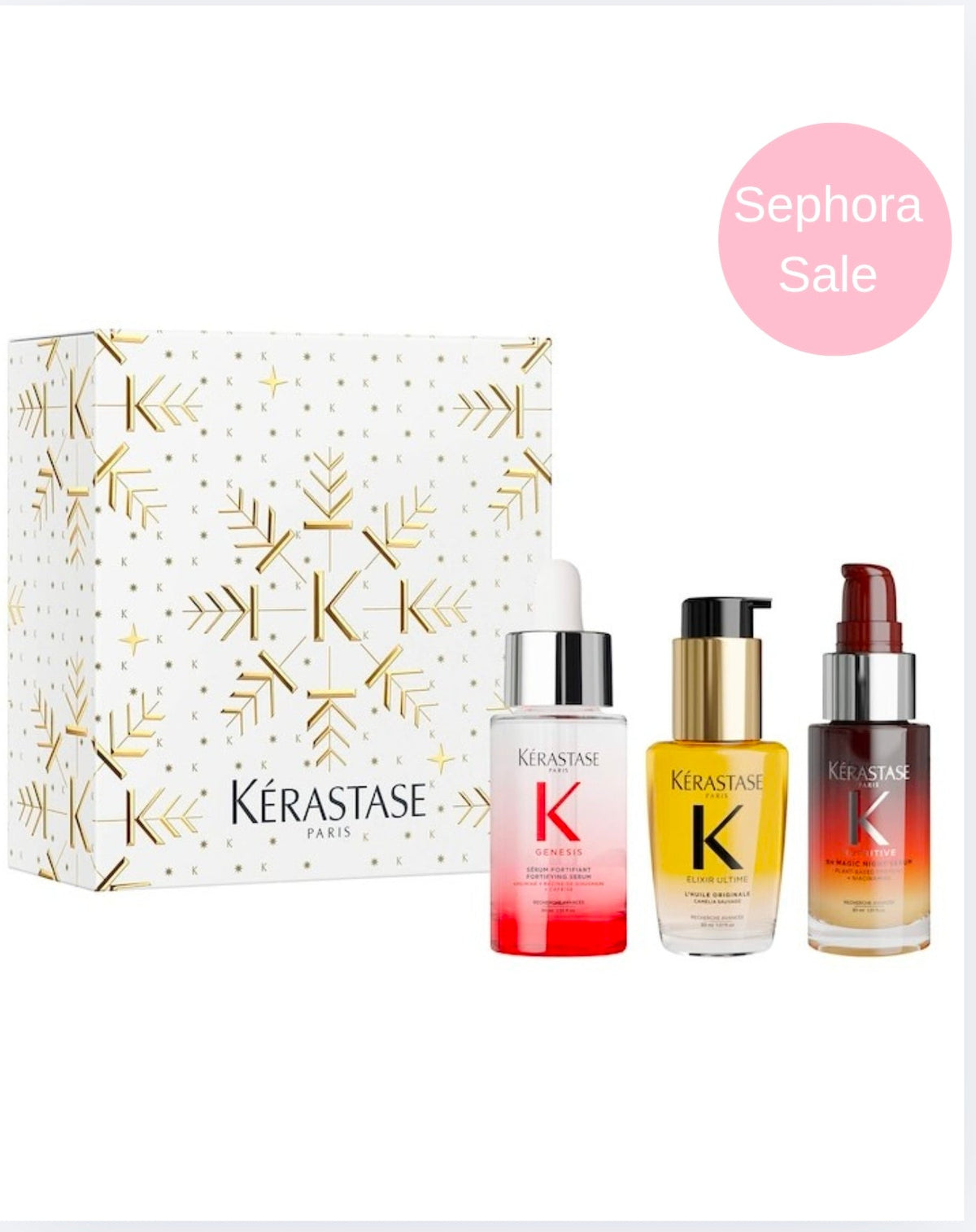 SEPHORA SALE Kérastase Mini Genesis, Elixir Ultime & 8H Magic Bestsellers Hair Gift Set “BAJO PEDIDO”