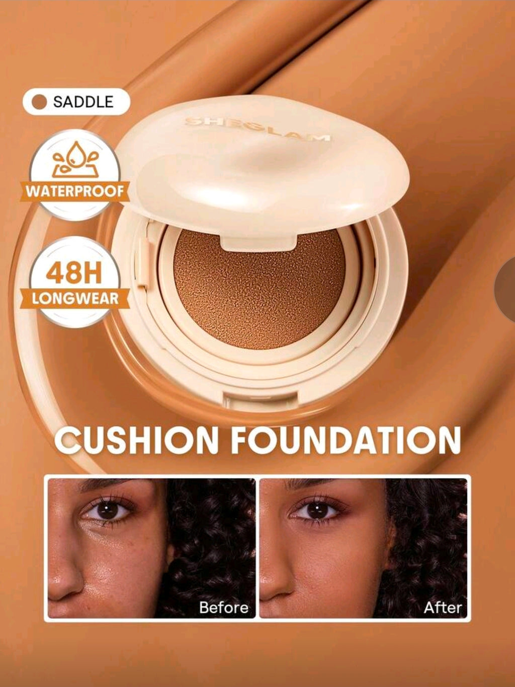 Base de maquillaje en formato cushion de larga duración