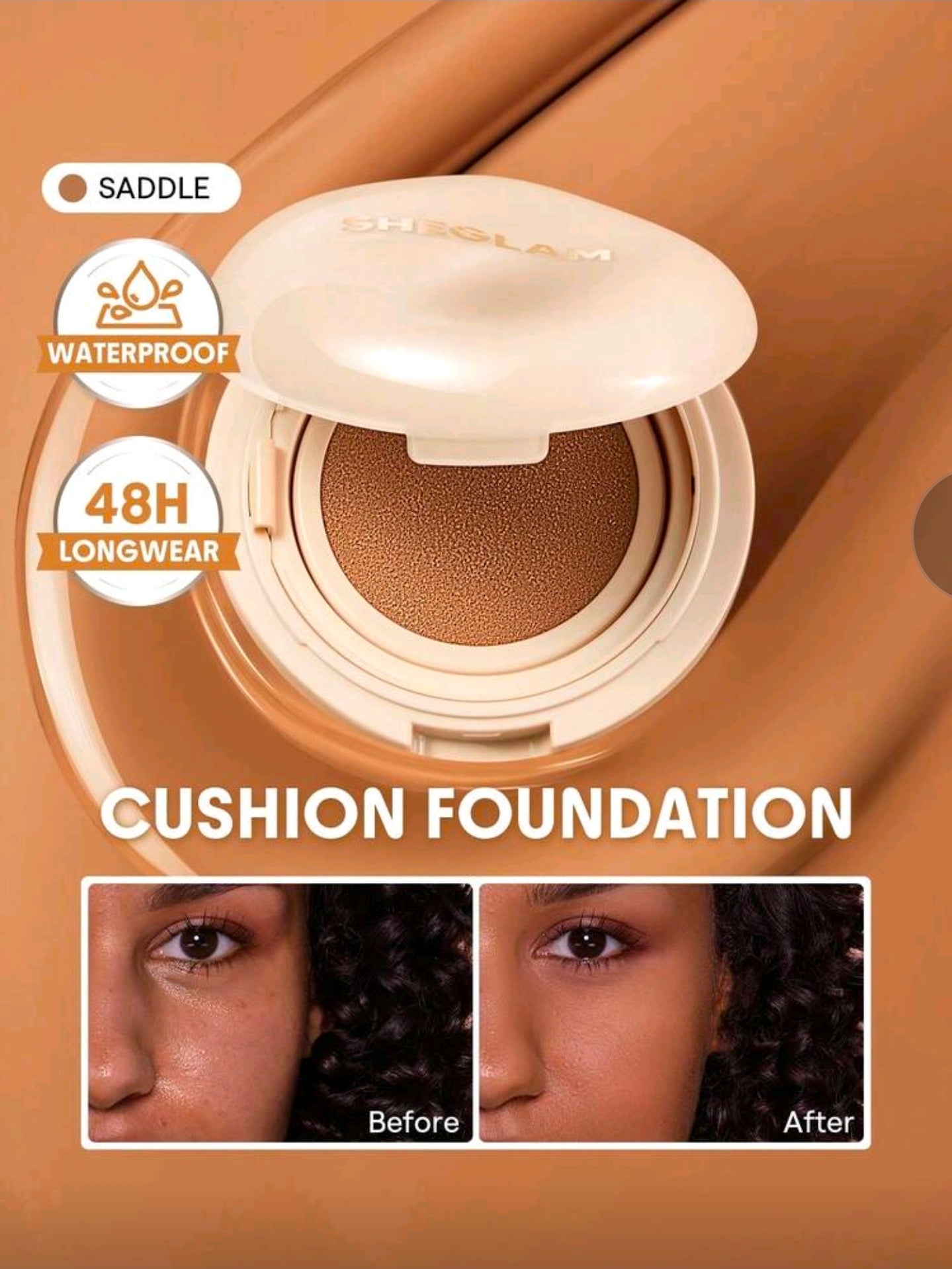 Base de maquillaje en formato cushion de larga duración