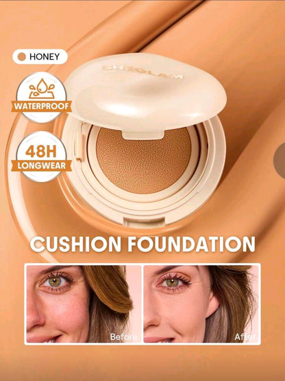 Base de maquillaje en formato cushion de larga duración