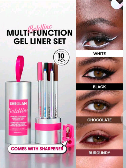 SHEGLAM Boldline Set de Delineador en Gel Multifunción de Larga Duración