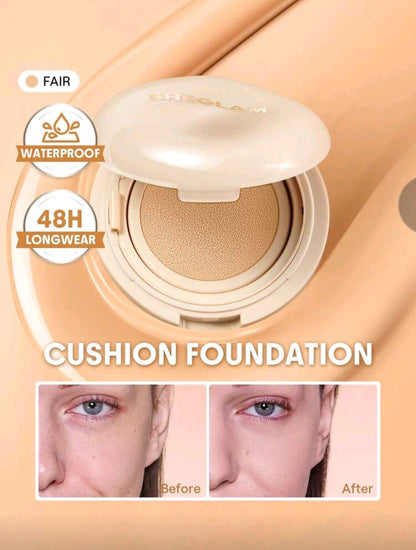 Base de maquillaje en formato cushion de larga duración