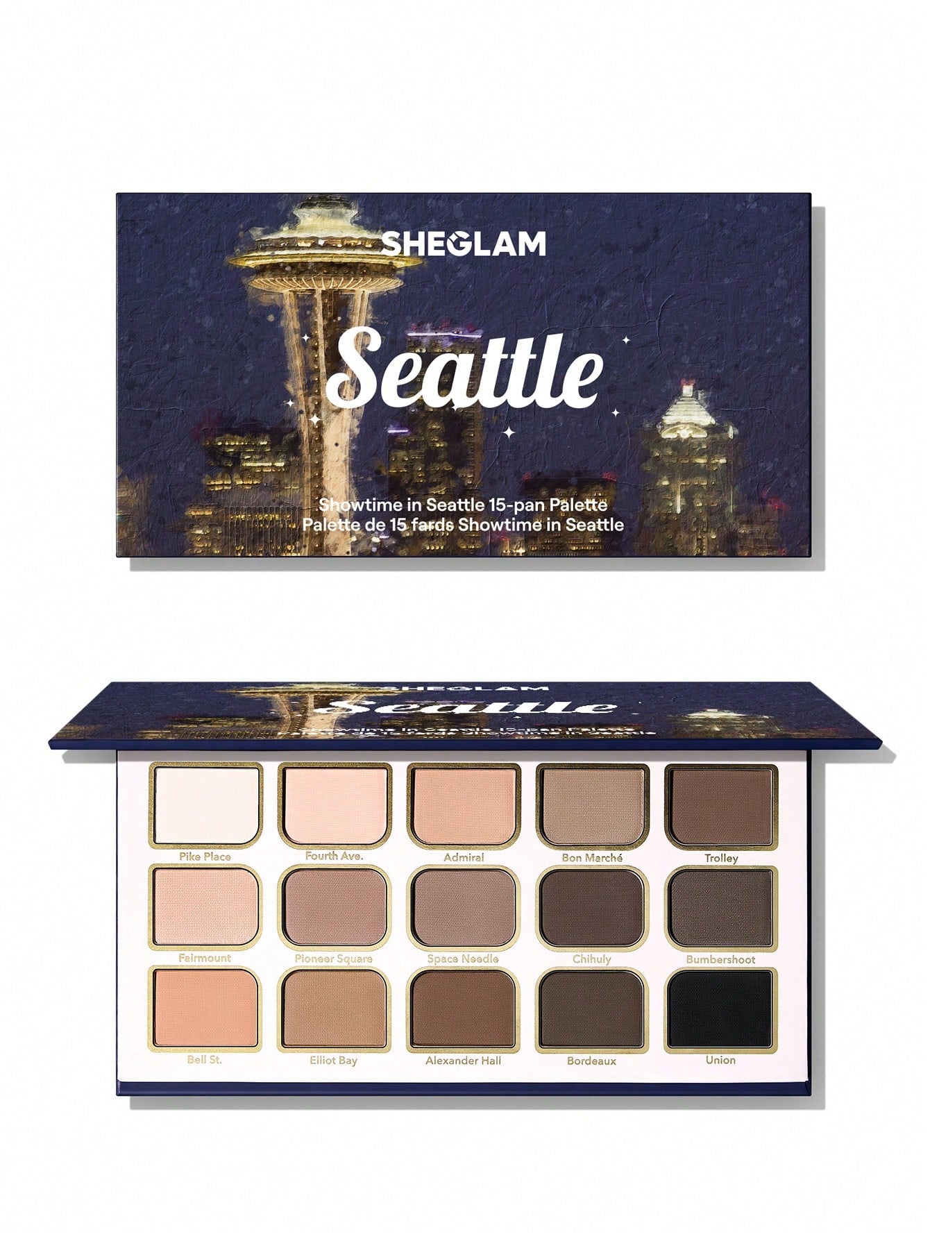 Paleta sombras Sheglam 15 colores- Seattle